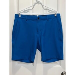 Dunning Mens Golf Shorts Blue Technical Stretch Performance Flat Front Size 36